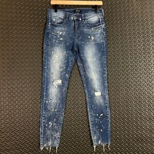 Buffalo Blue Distressed Acid Wash Skinny Denim Jeans‎ Women's Size 29